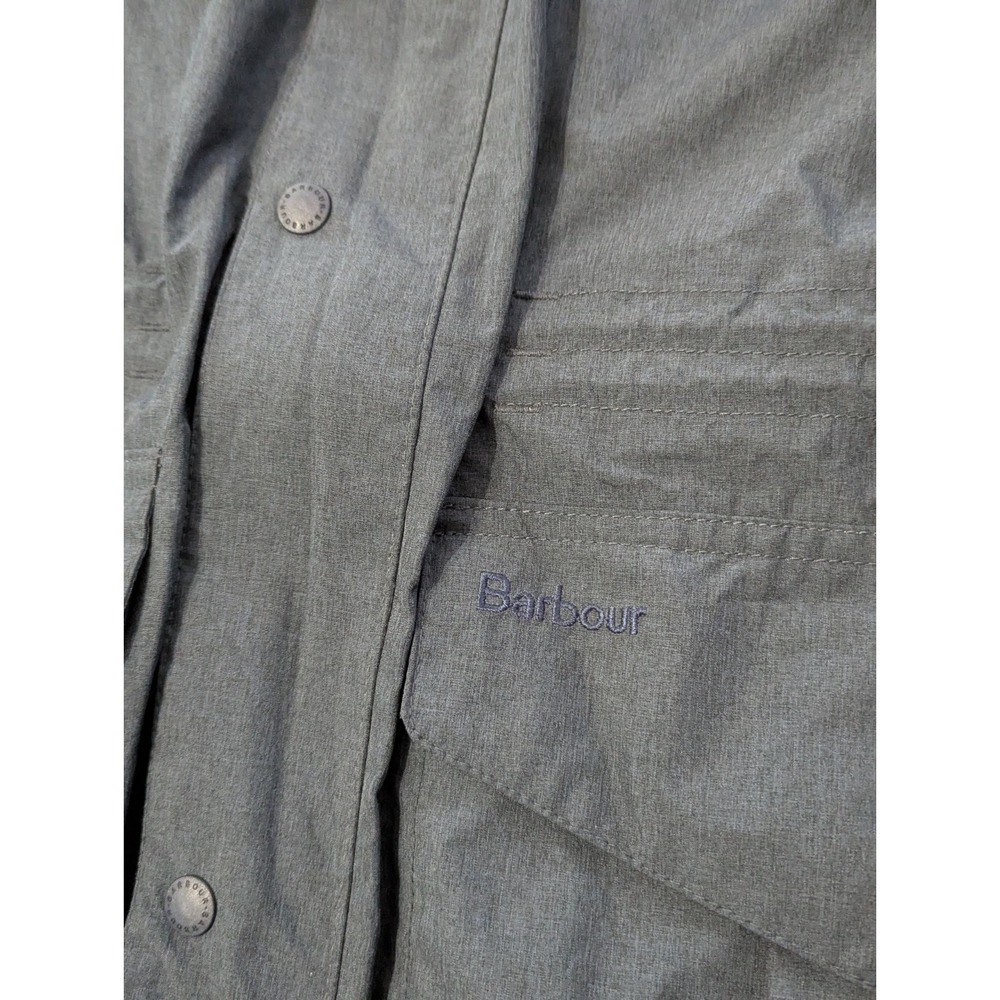 Barbour Rivington Mens Rain Jacket Blue Medium Hooded Waterproof Breathable - Picture 7 of 16